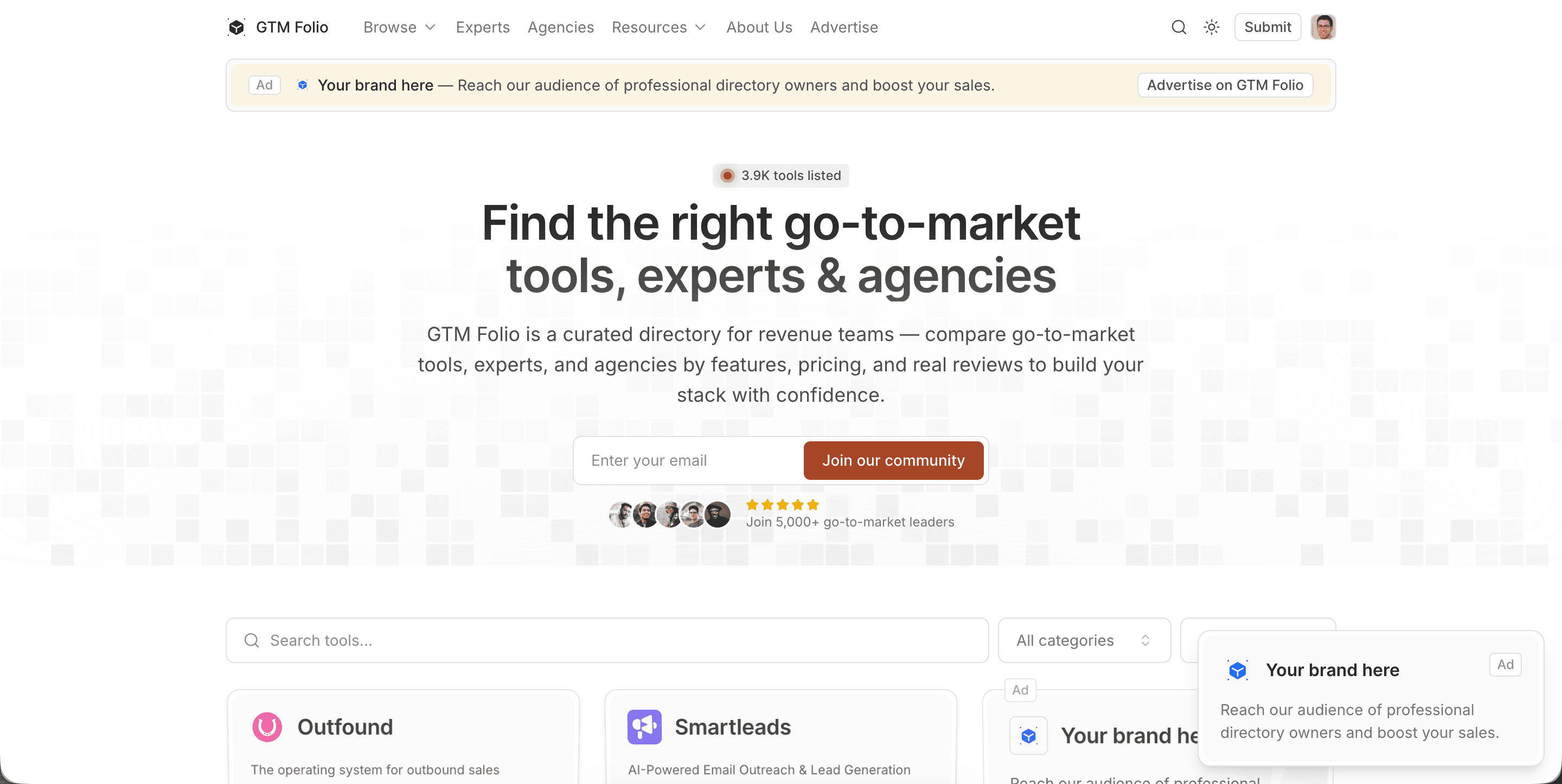 GTM Folio in use