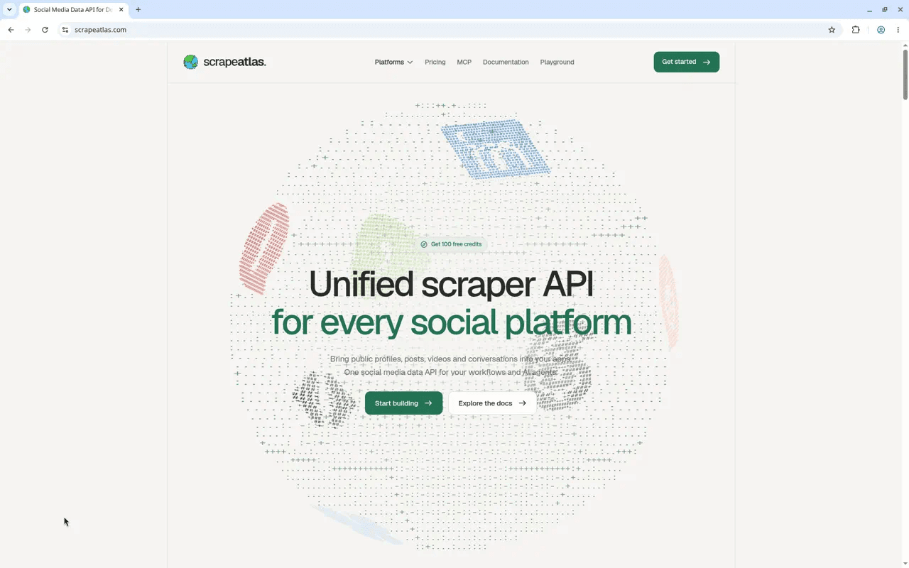 ScrapeAtlas in use
