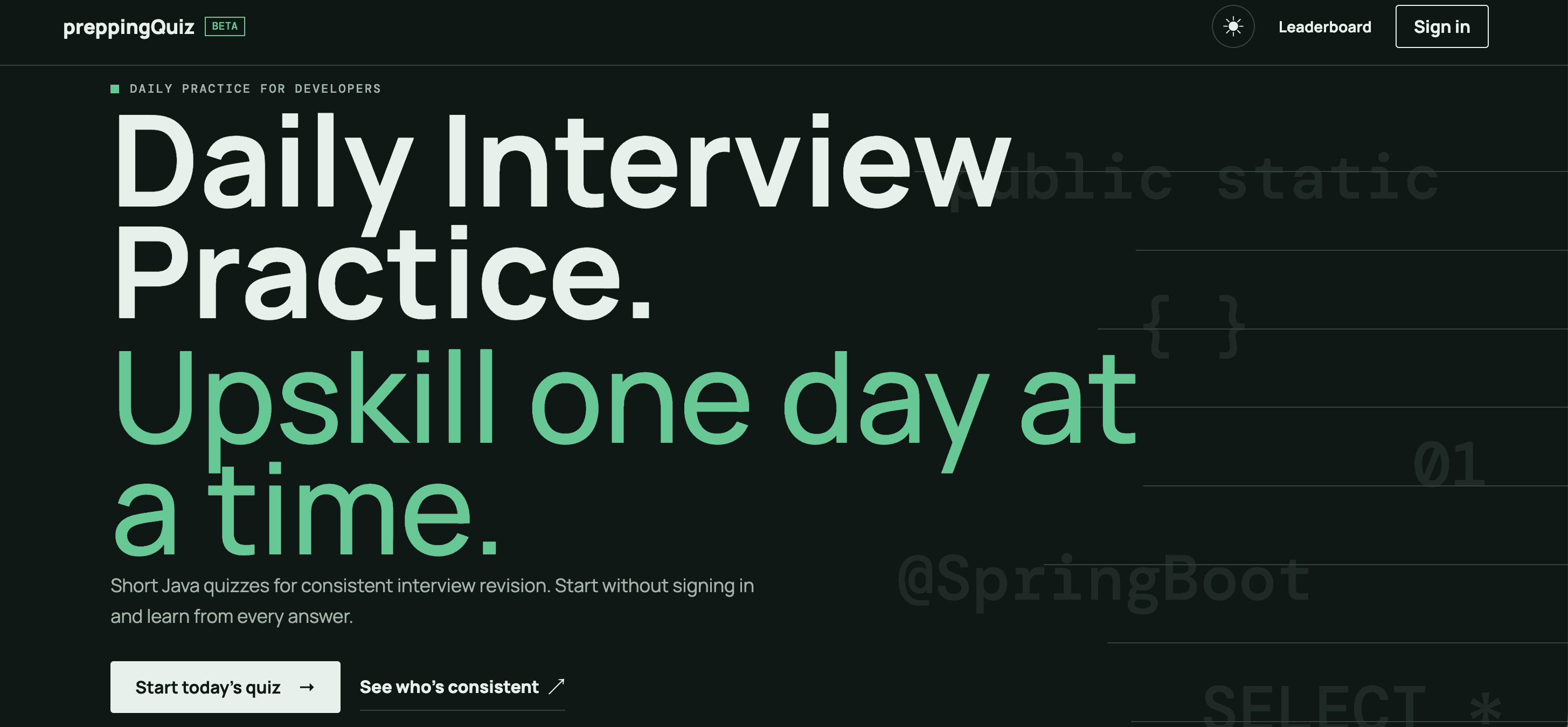Prepping quiz screenshot 2