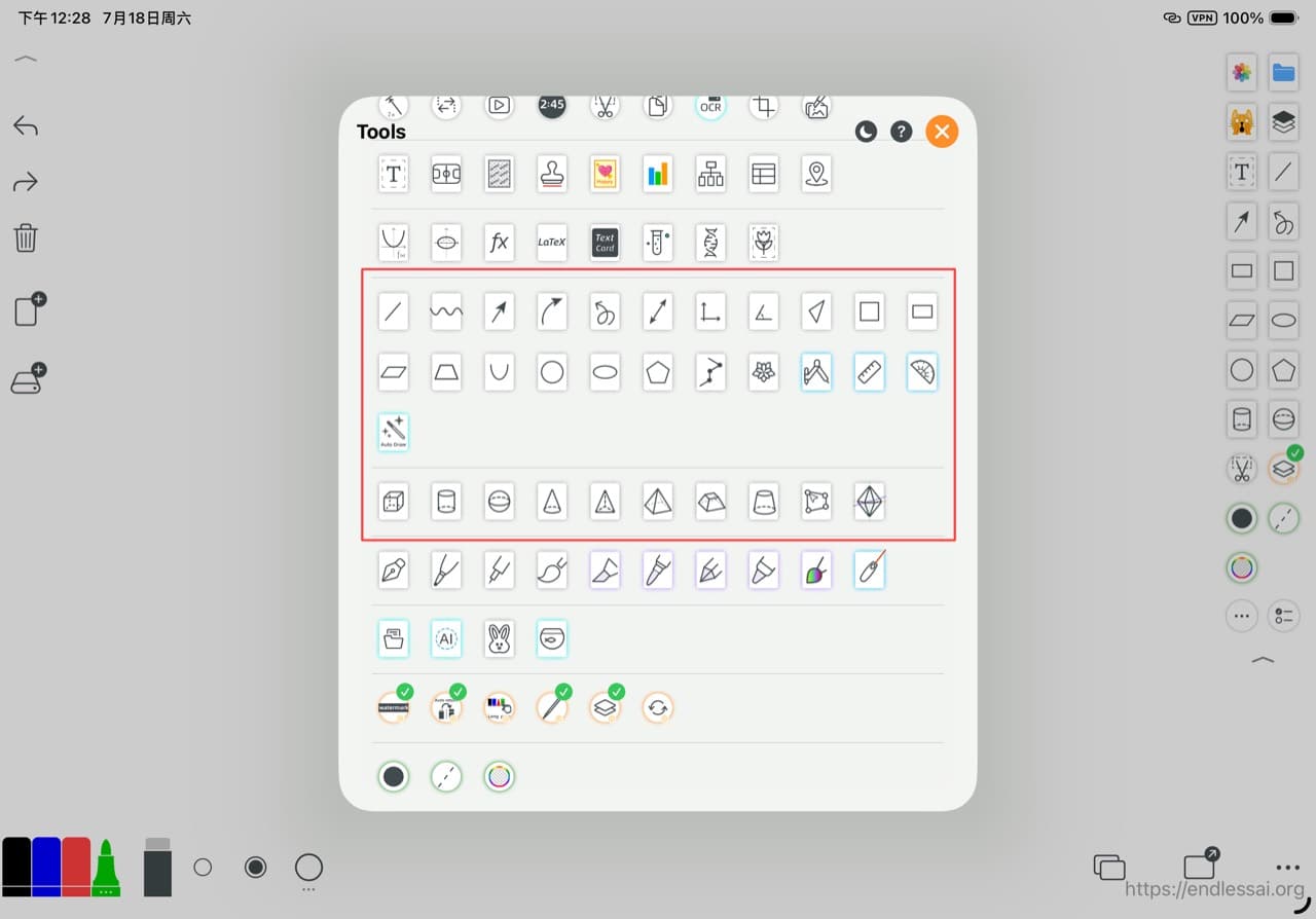 Whiteboard by Endless AI in use