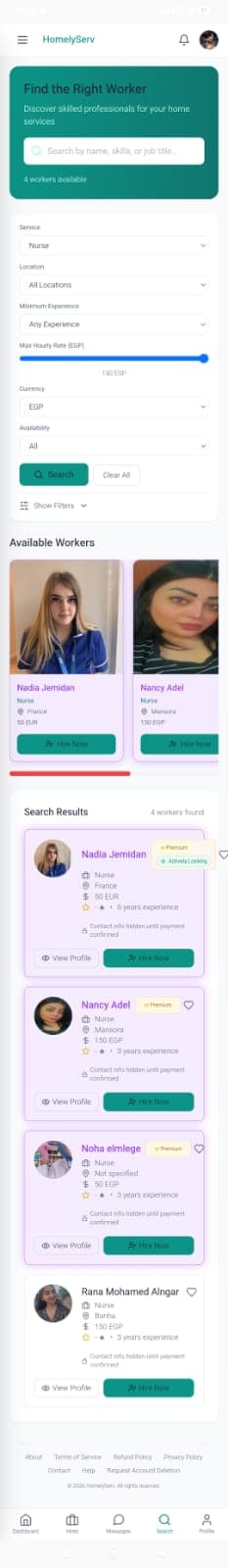 HomelyServ screenshot 2