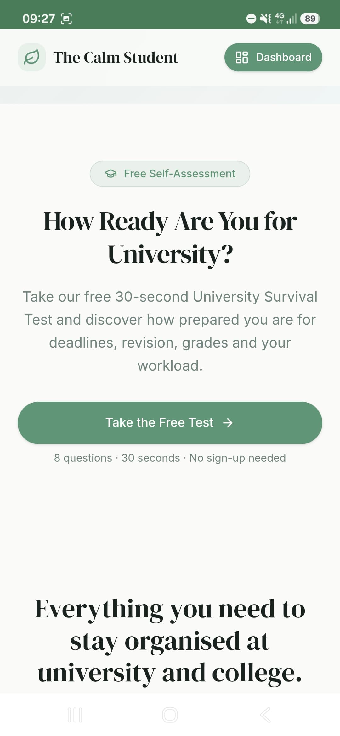 The Calm Student screenshot 2