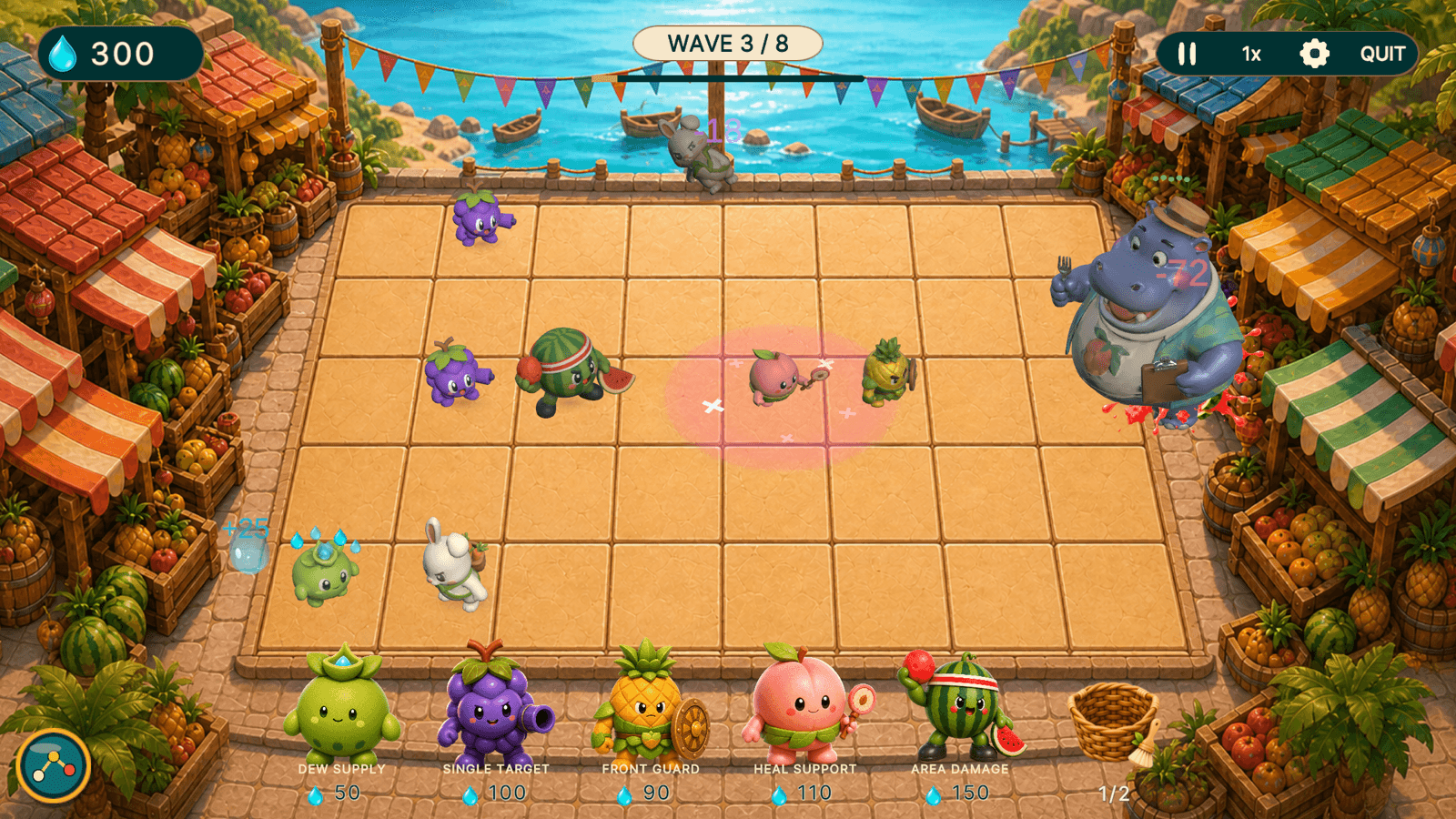 Fruit Stand Battle in use