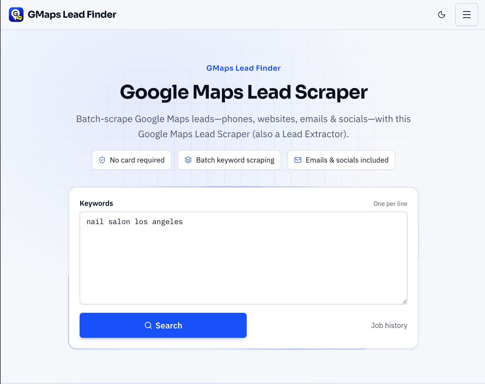 Google Maps Lead Scraper in use