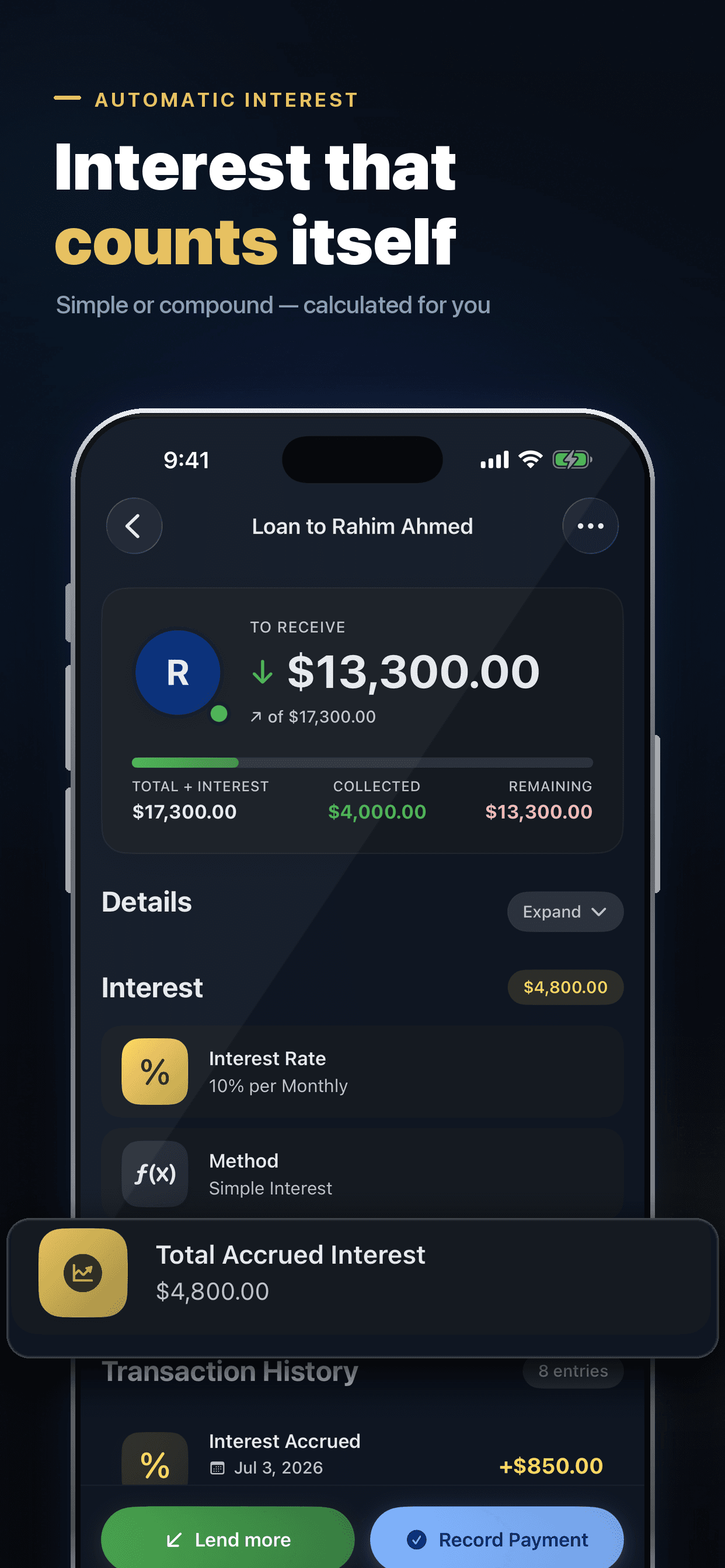 Debt Book screenshot 4