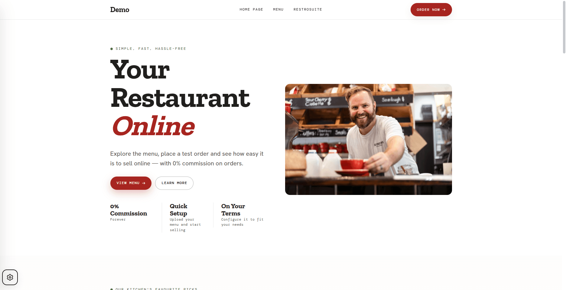 RestroSuite in use