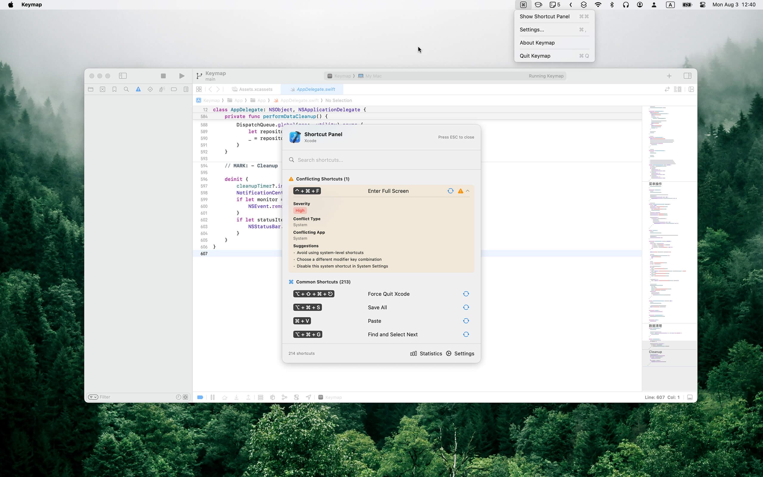 Keymap screenshot 2