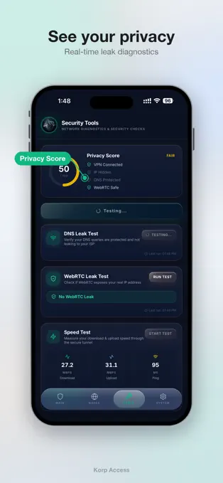 Korp VPN in use