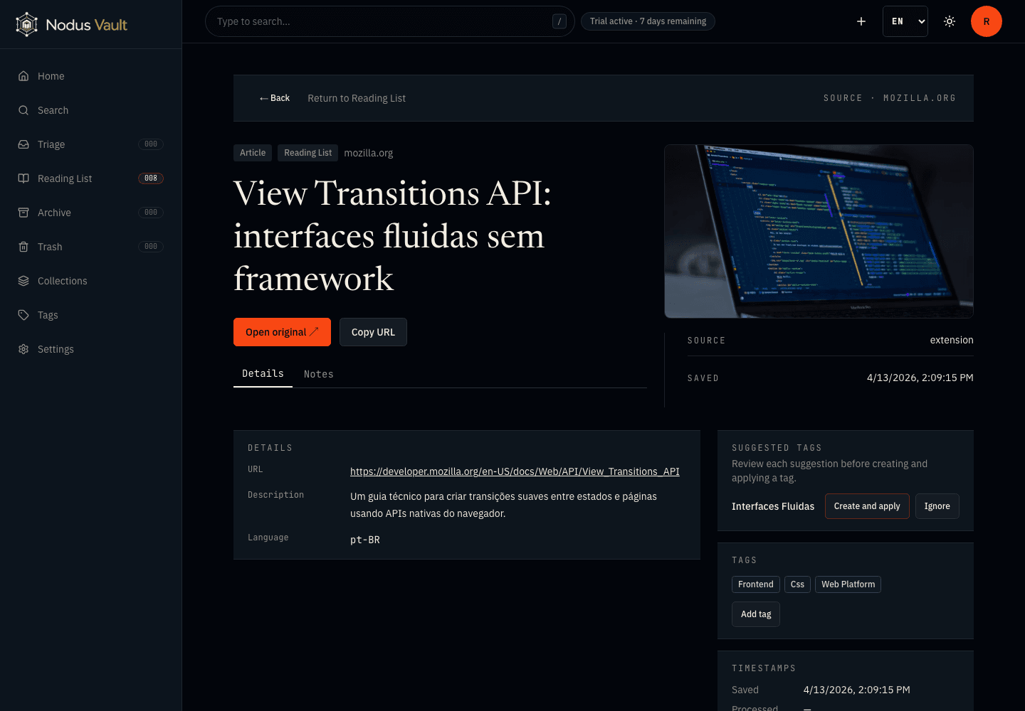 Nodus Vault screenshot 2