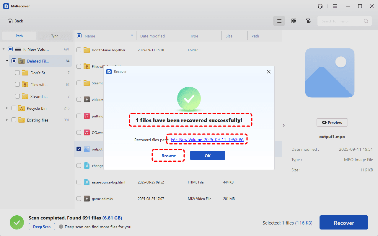 MyRecover screenshot 3