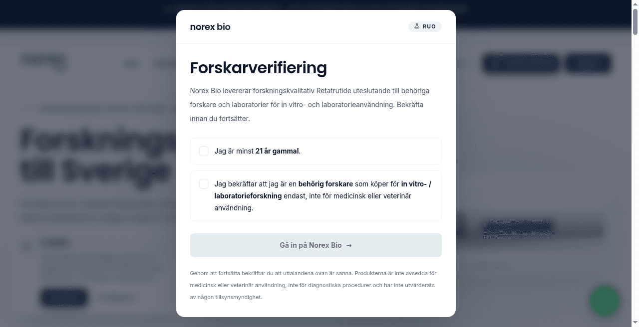 Norex Bio Sverige in use