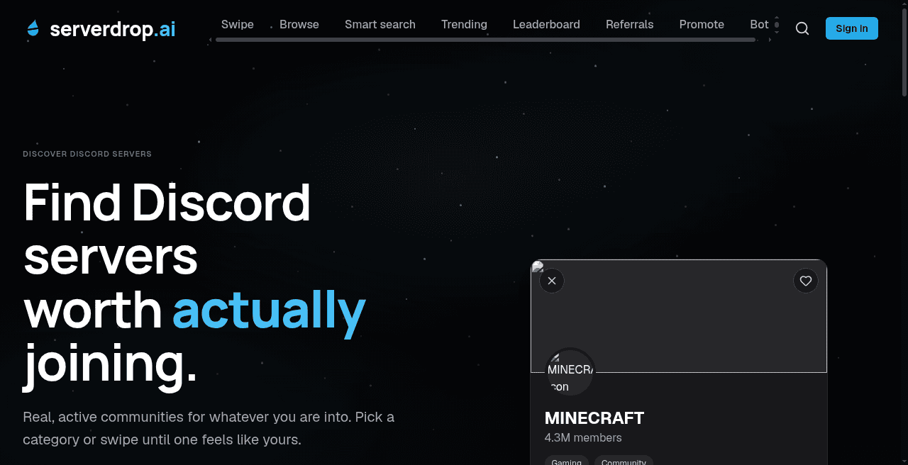 ServerDrop in use