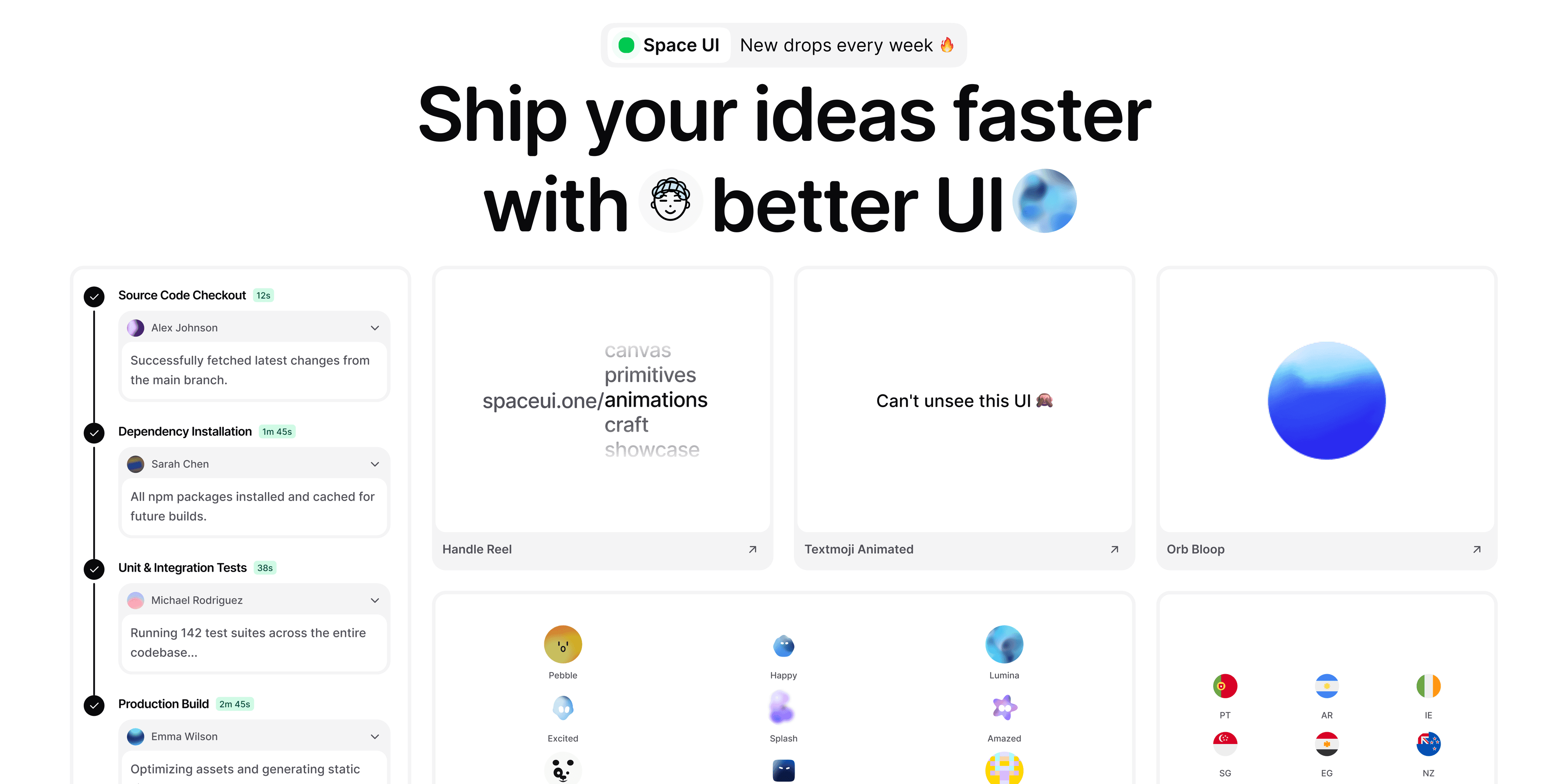 Space UI in use