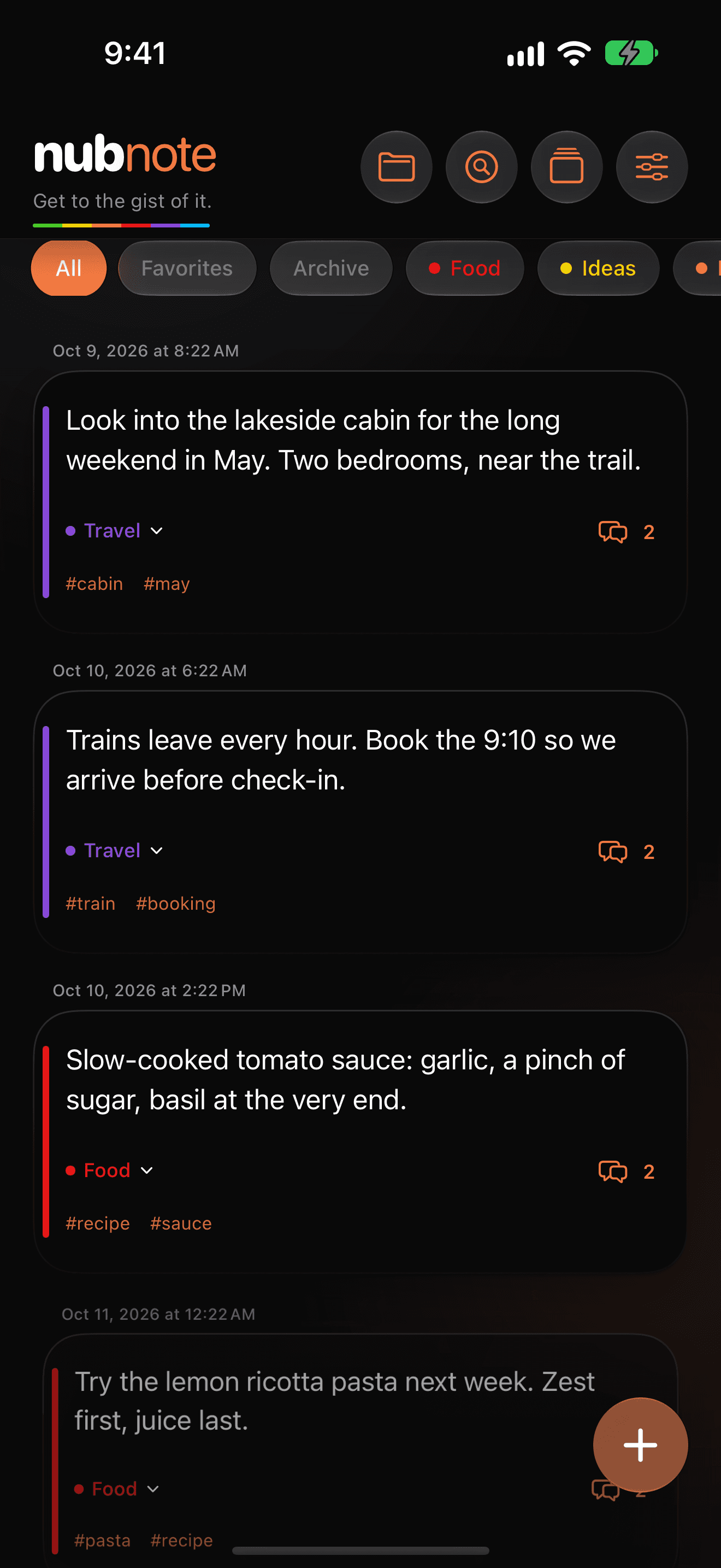 Nubnote in use