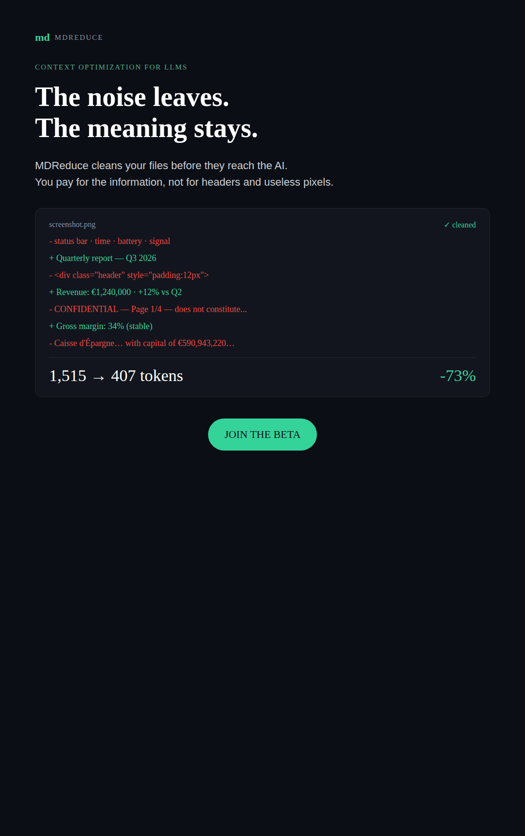 MDReduce screenshot 2