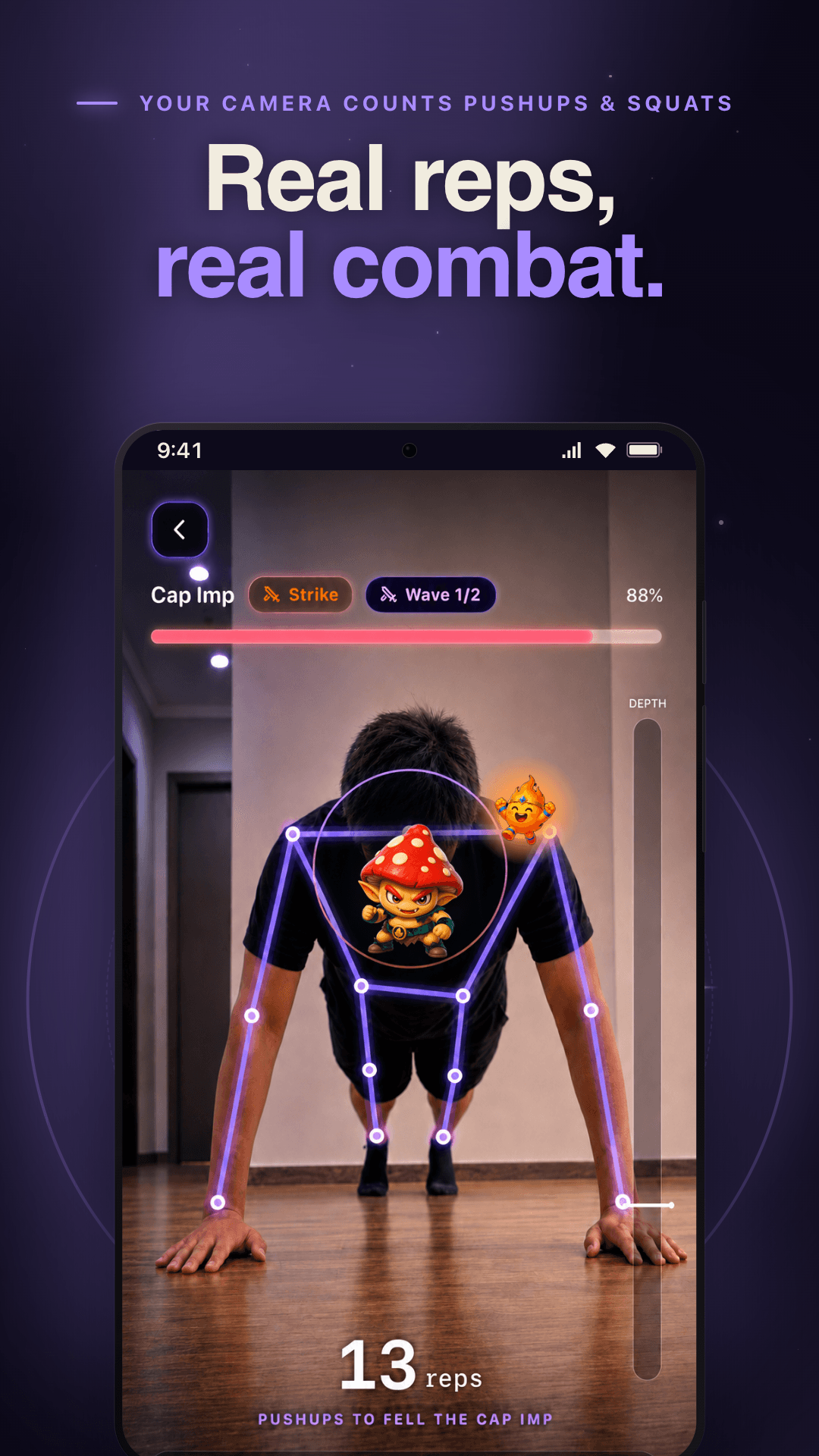 Pushup RPG: Fitness Quest in use