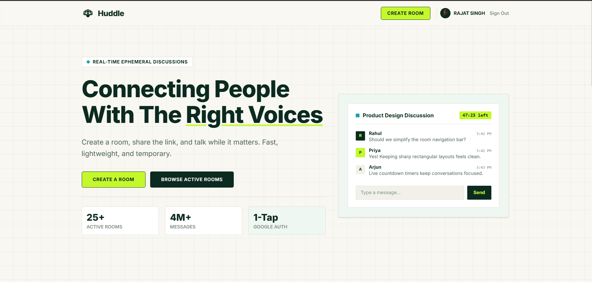 Huddle screenshot 2