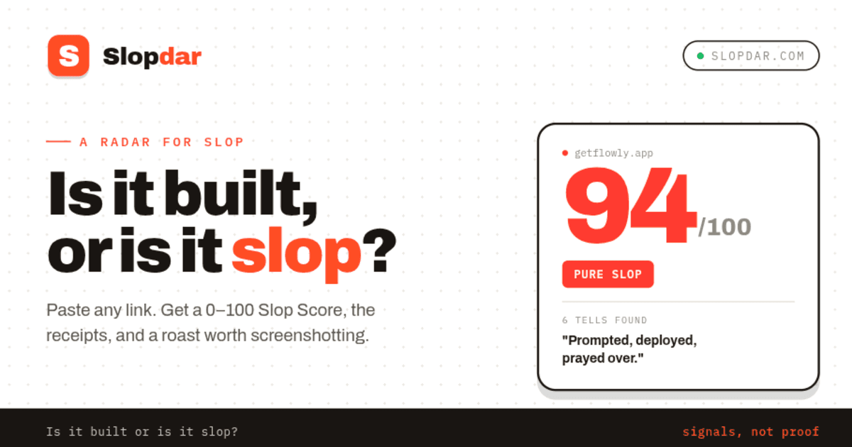 Slopdar in use