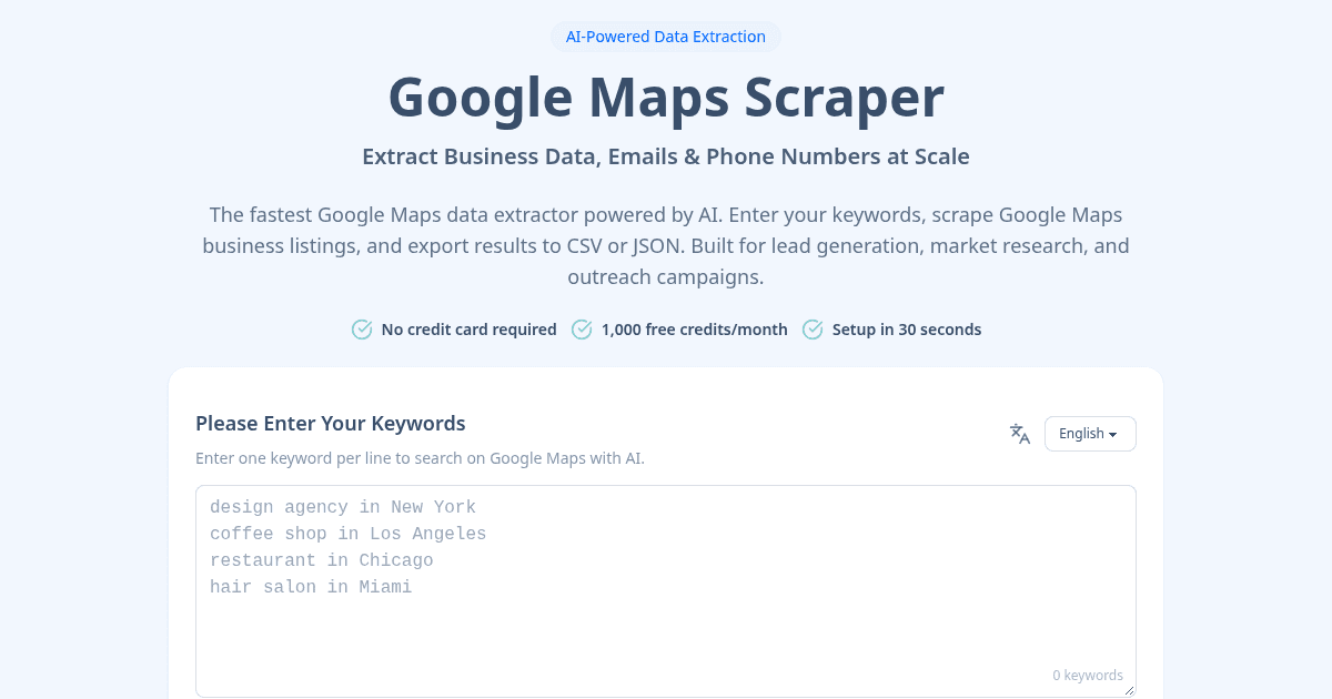 GMapsScraper.AI in use