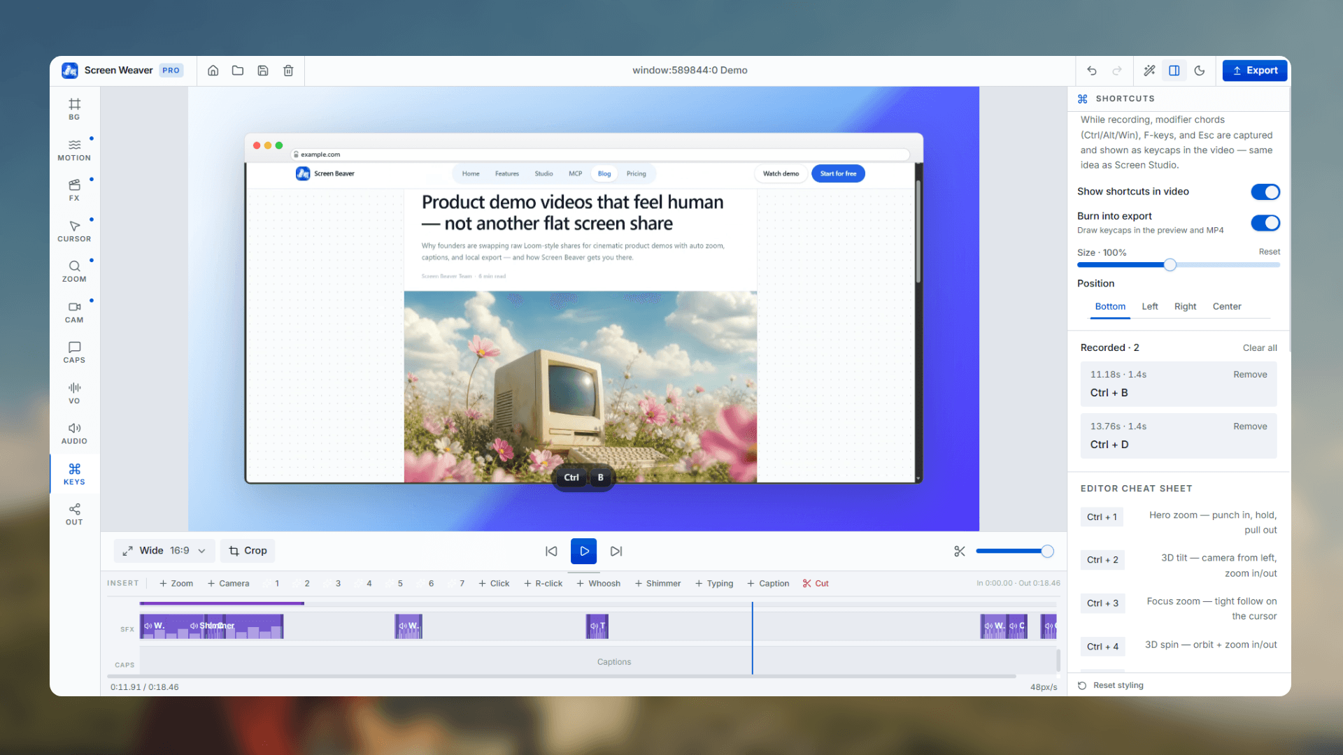 Screen Beaver in use