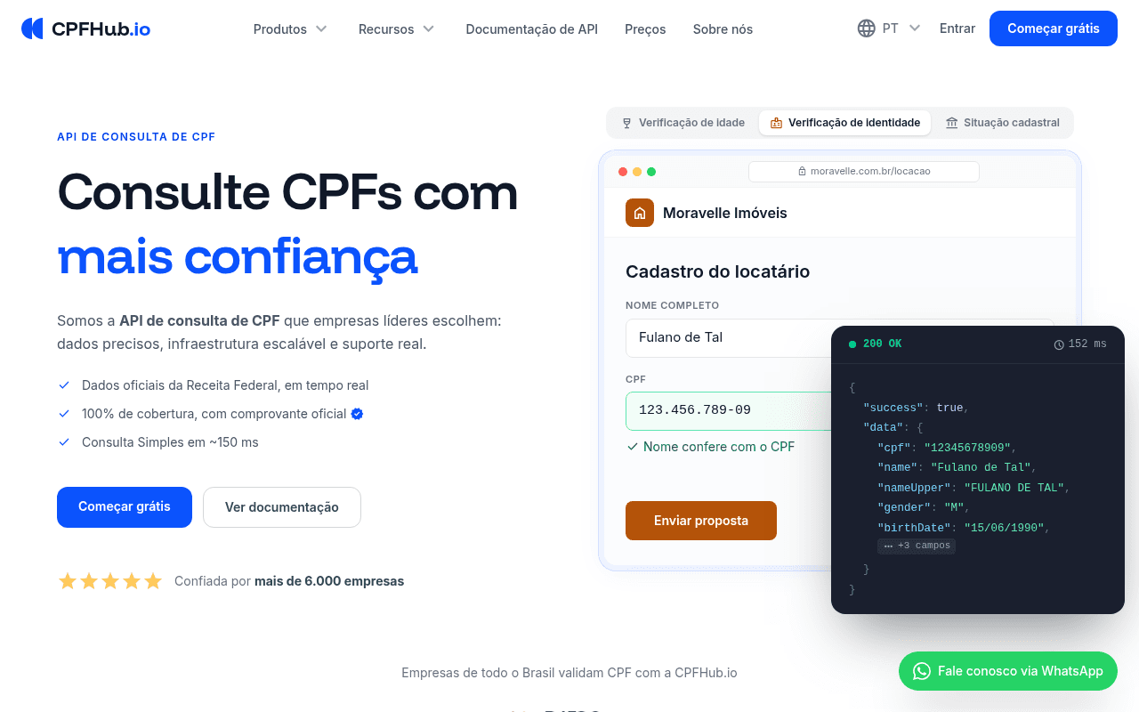 CPFHub.io in use
