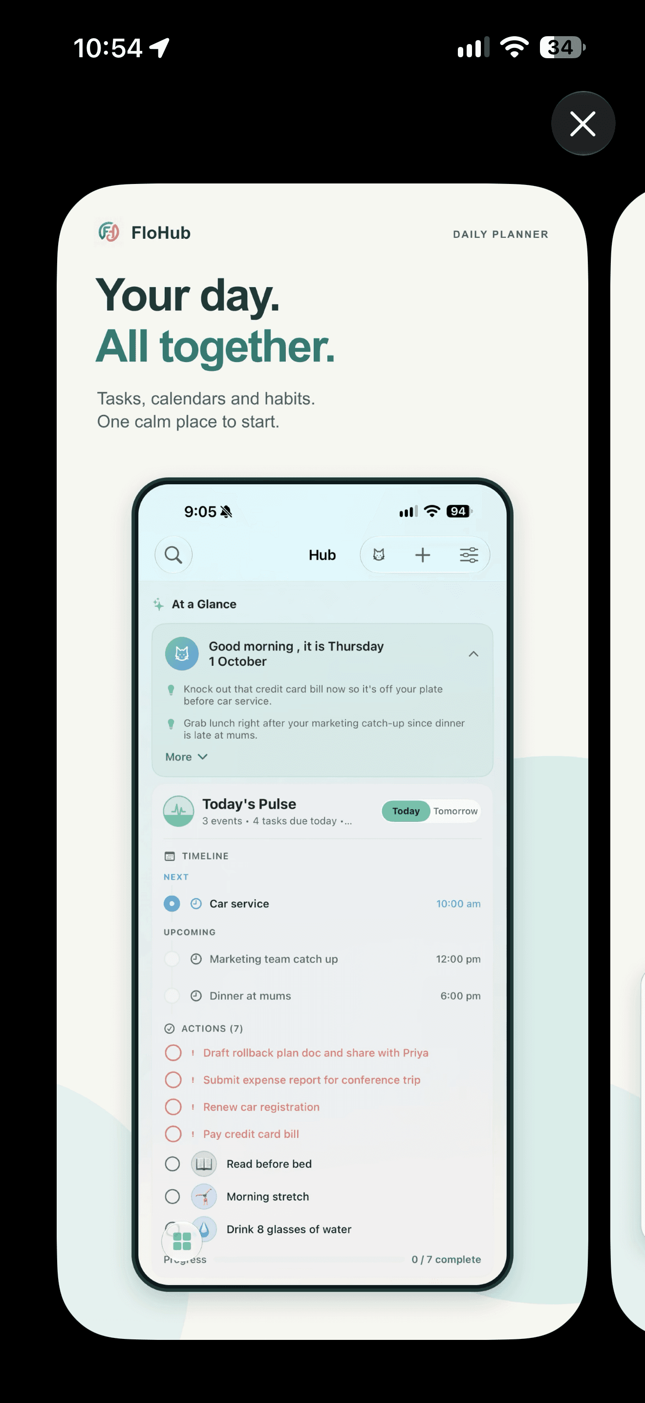 FloHub in use