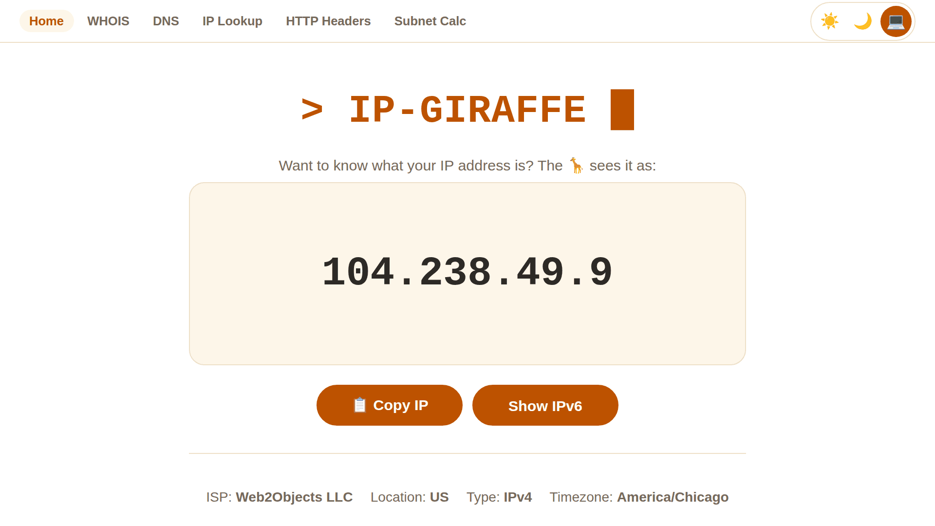 IP Giraffe in use