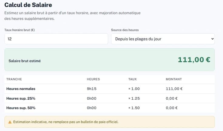 Calcul Heure screenshot 5