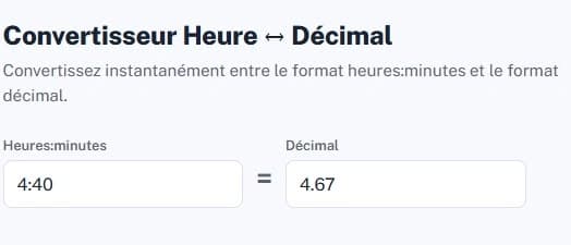 Calcul Heure screenshot 3