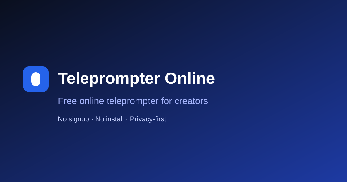 Teleprompter Online in use