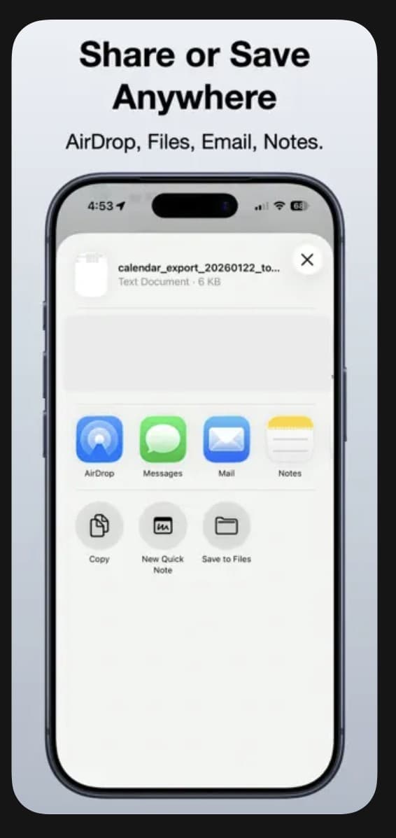 Export Calendar - CSV & ICS screenshot 4