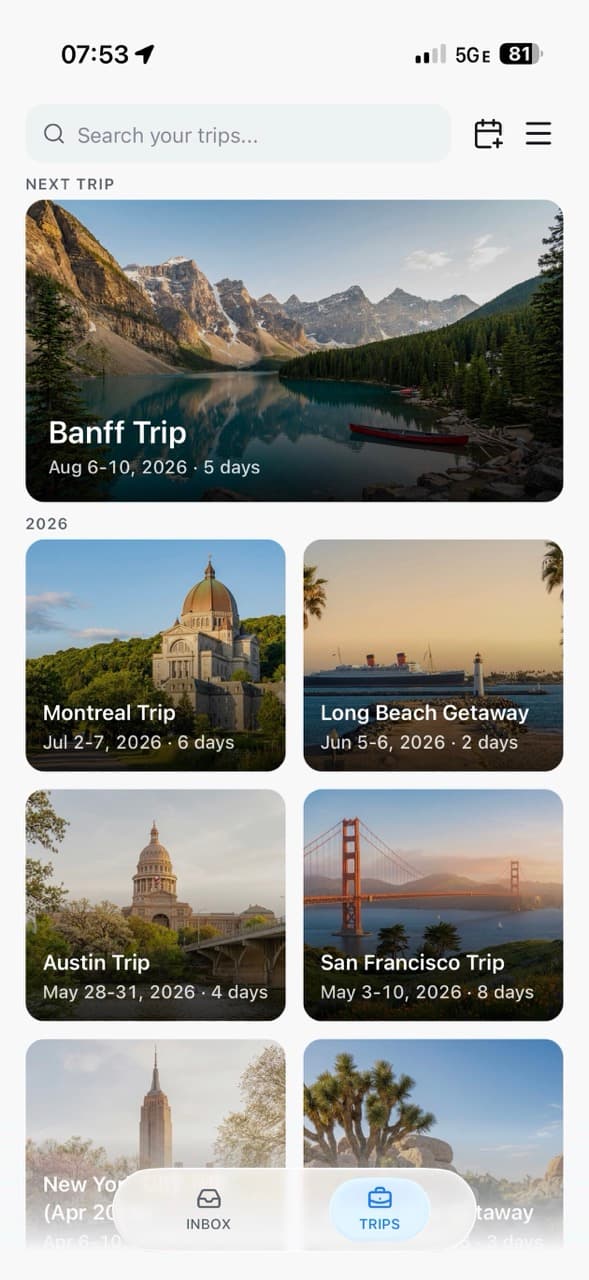 TripNoted in use