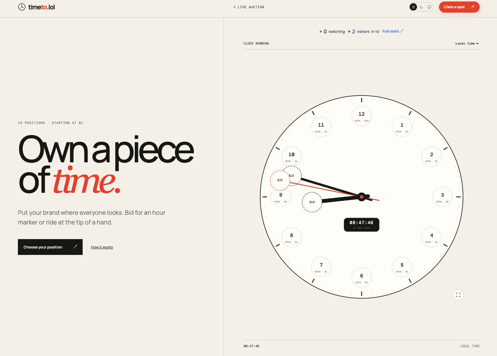 Timeto.lol in use