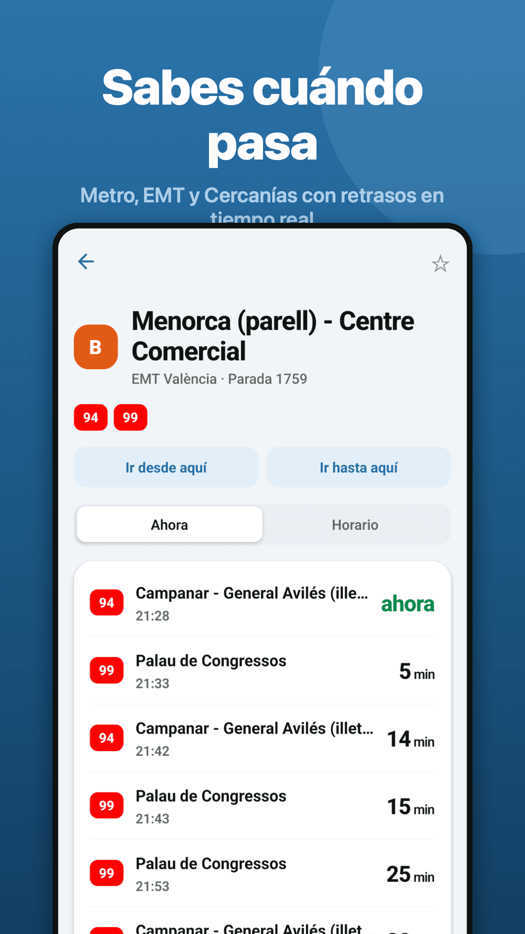 Horarios VLC screenshot 2
