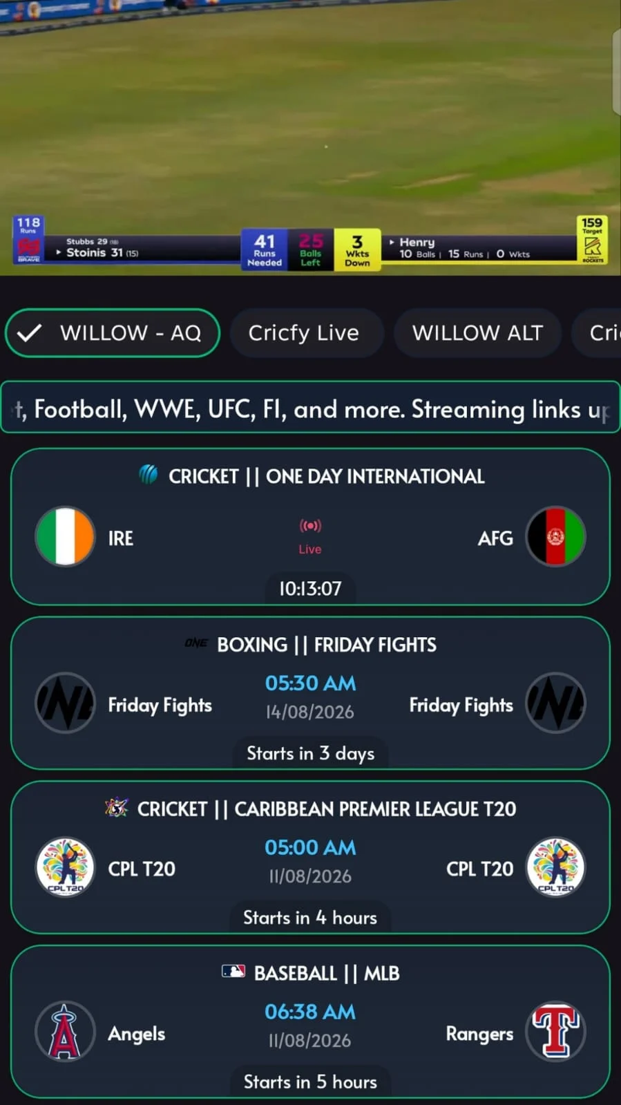 Cricfy TV screenshot 2