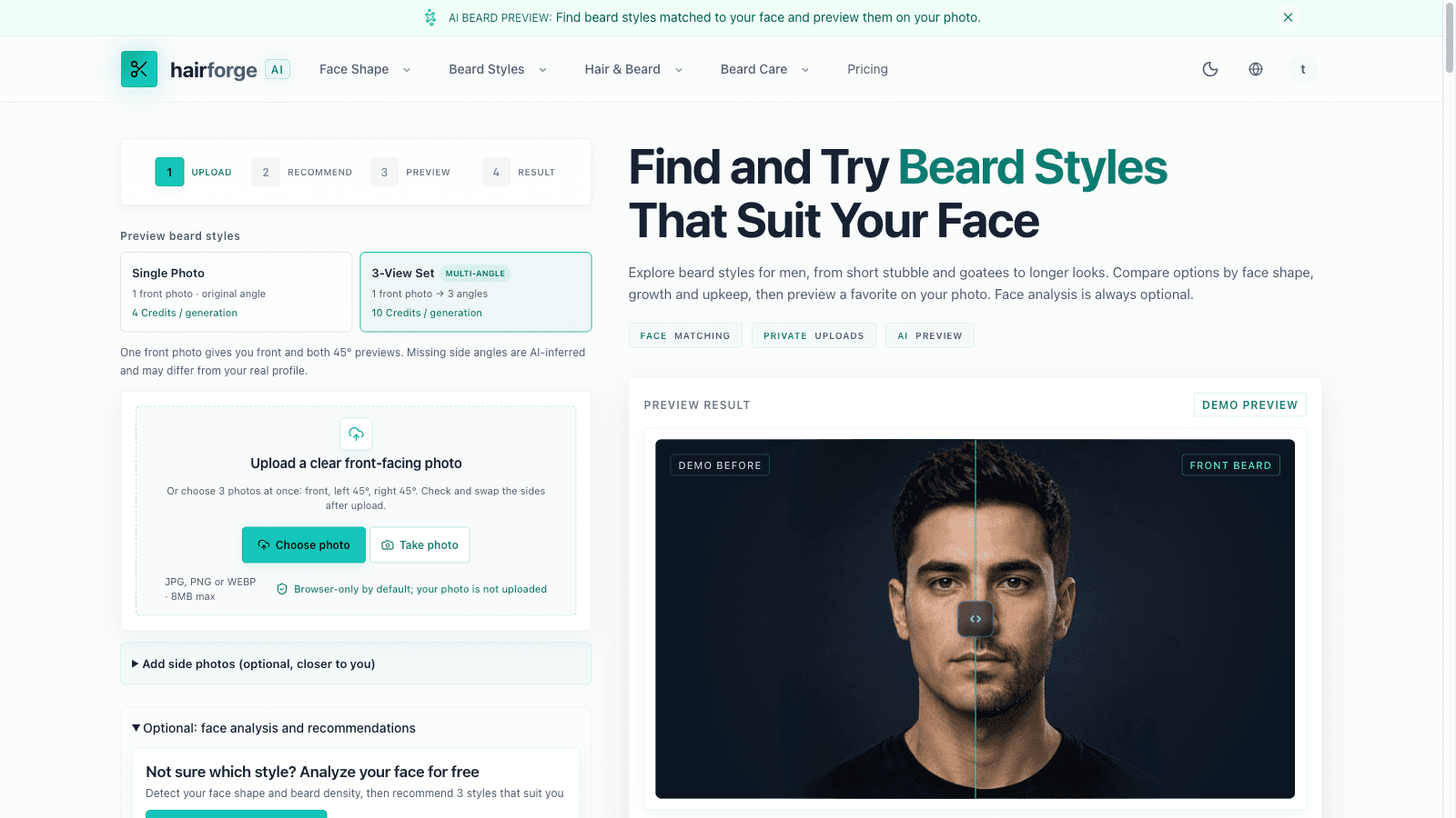 Hairforge in use