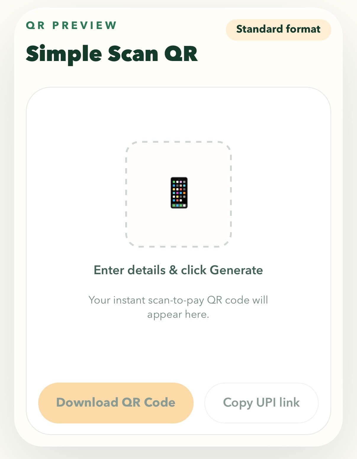 Pro UPI QR in use