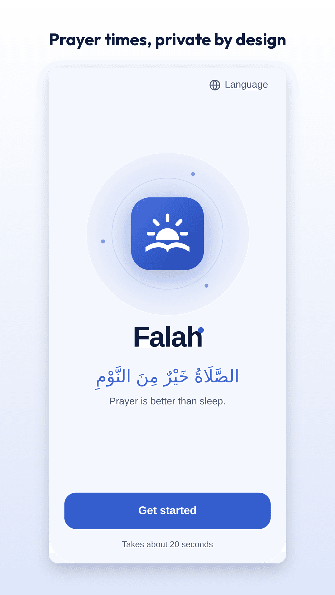 Falah - Islamic Companion in use