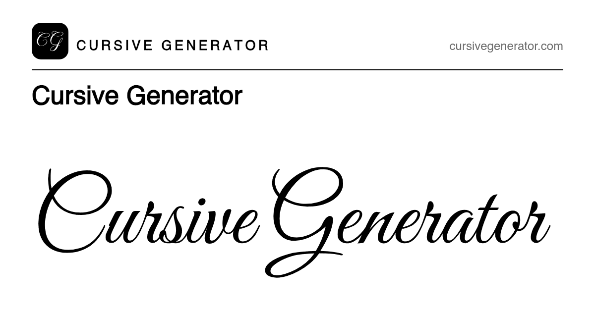 Cursive Generator in use