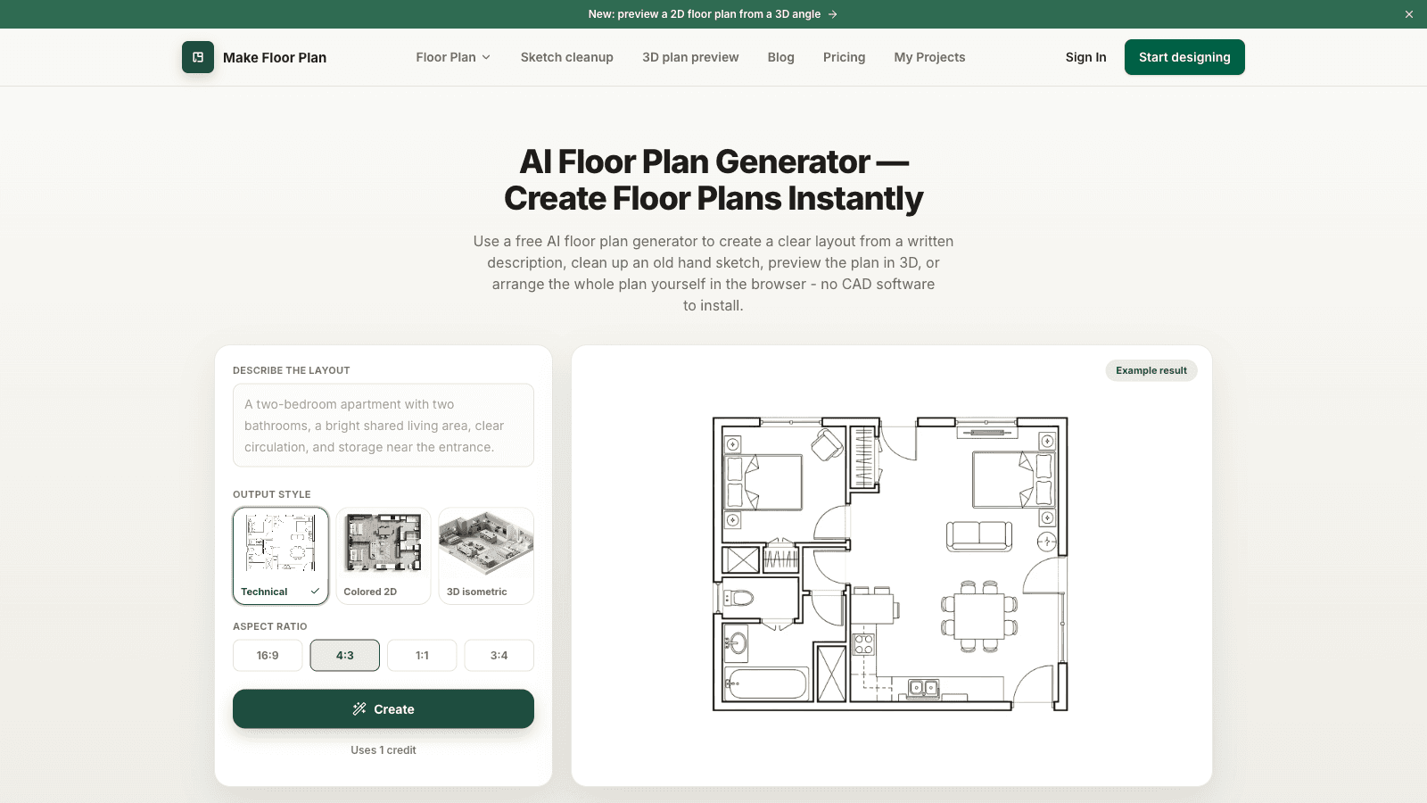 Make Floor Plan in use