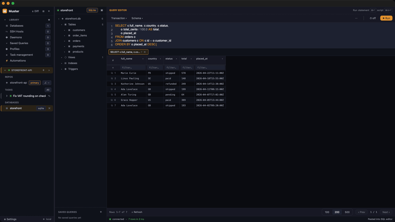 Muster screenshot 2