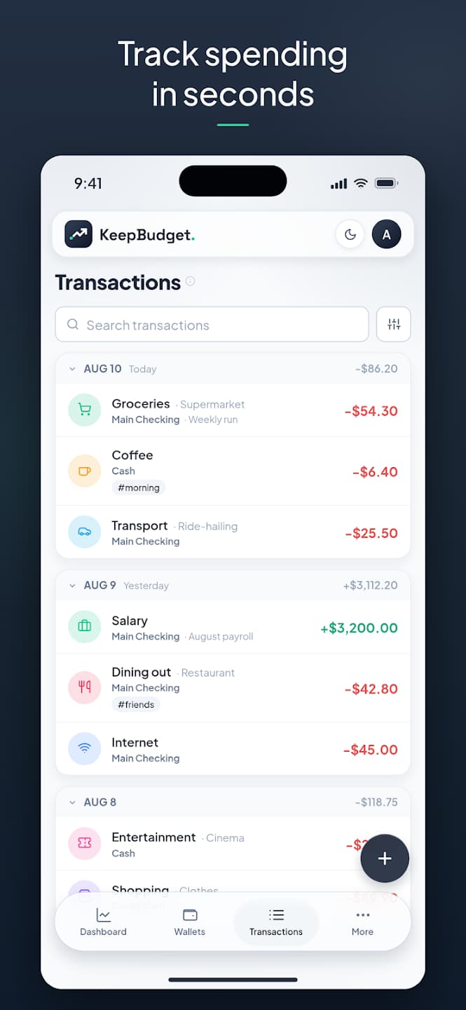 KeepBudget screenshot 3