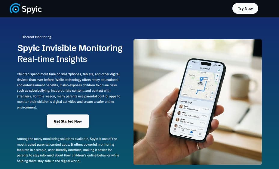 Spyic Parental Control & Phone Monitoring App in use