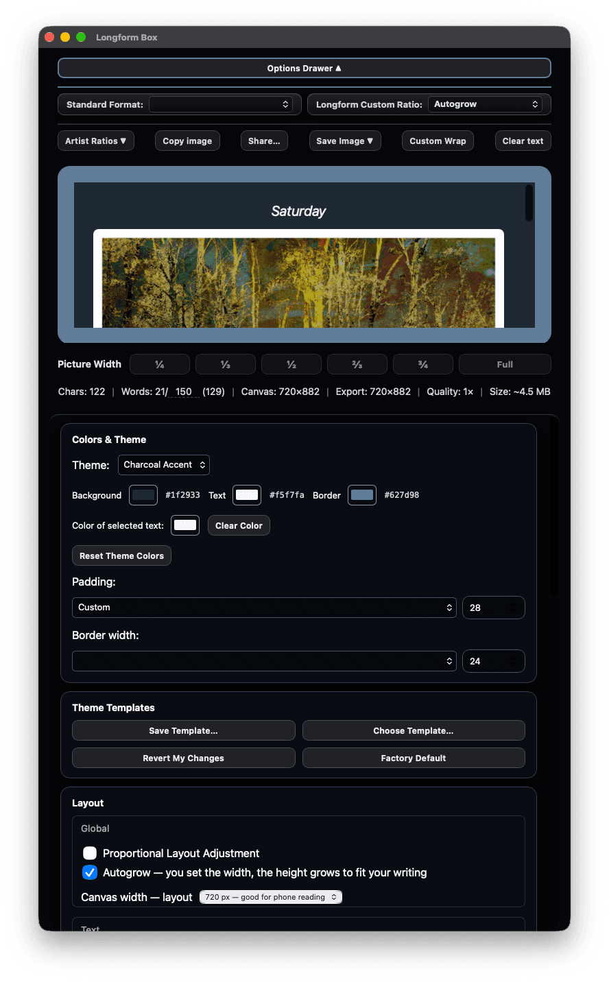 Longform Box screenshot 2