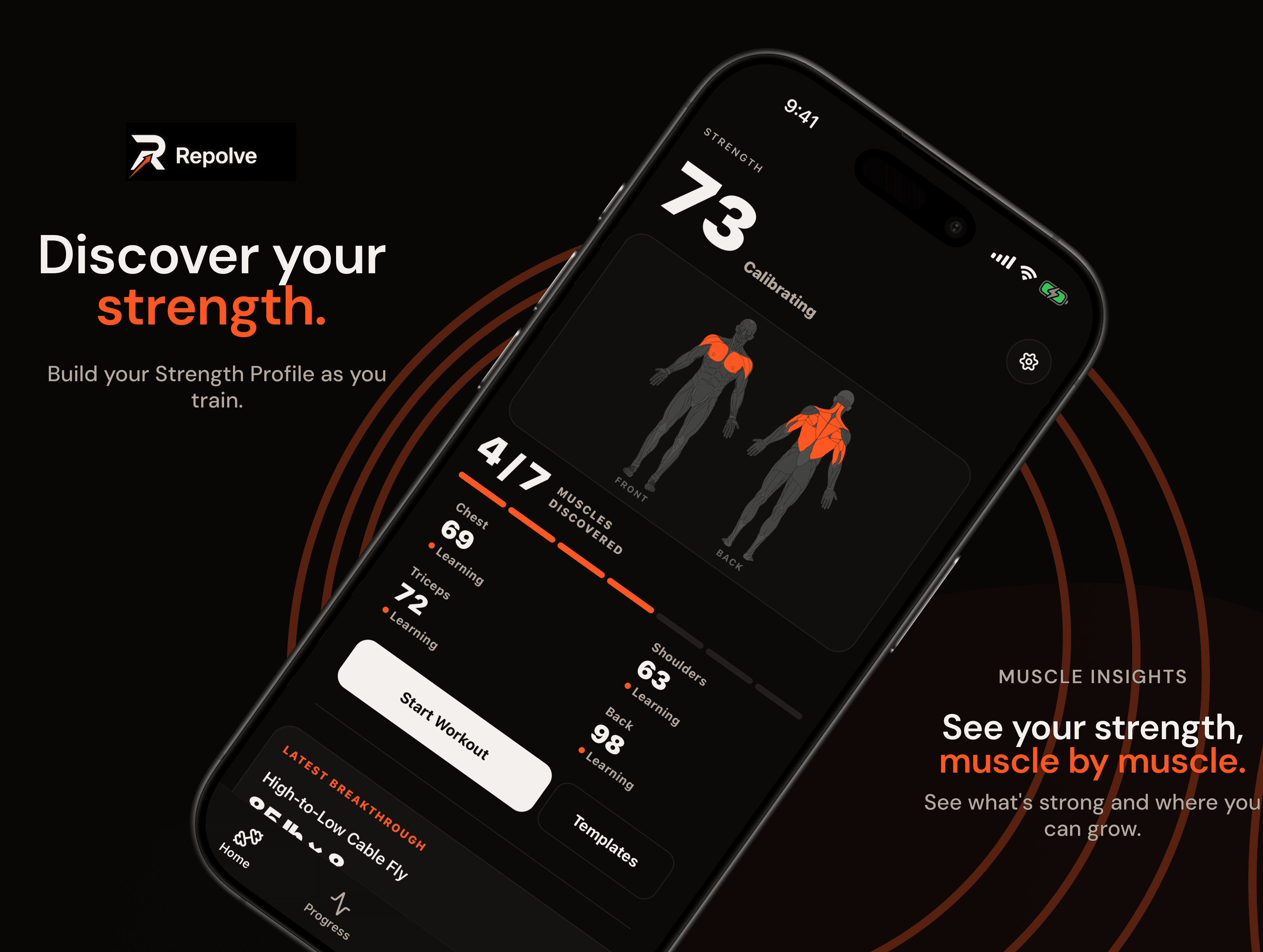 Repolve: Workout Tracker in use