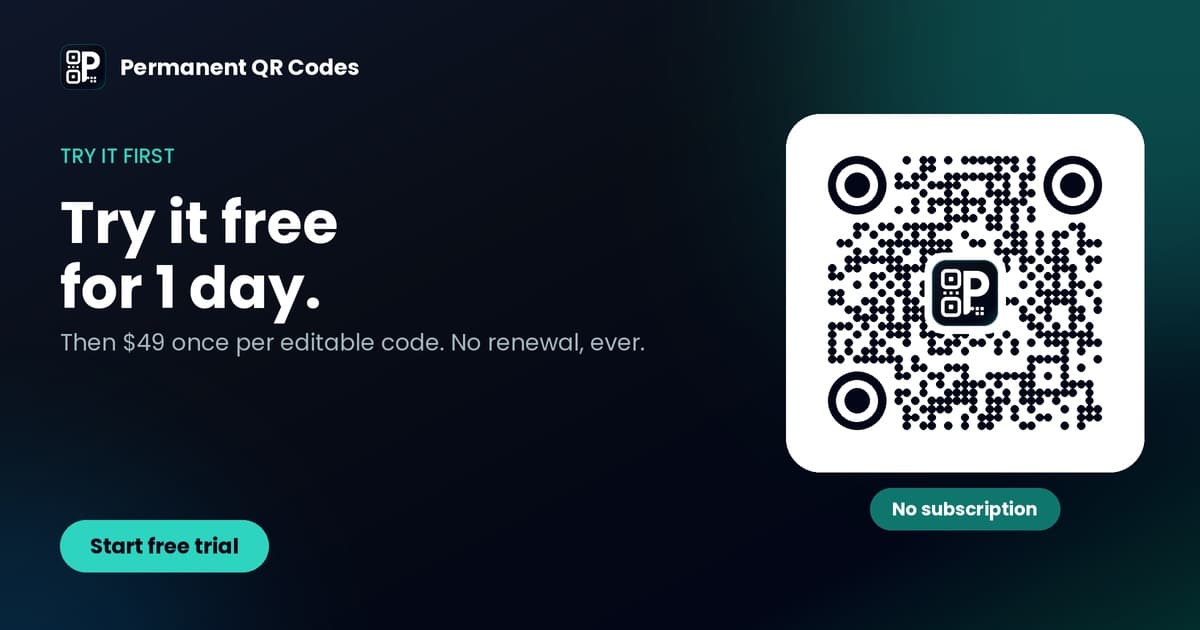 Permanent QR Codes screenshot 3