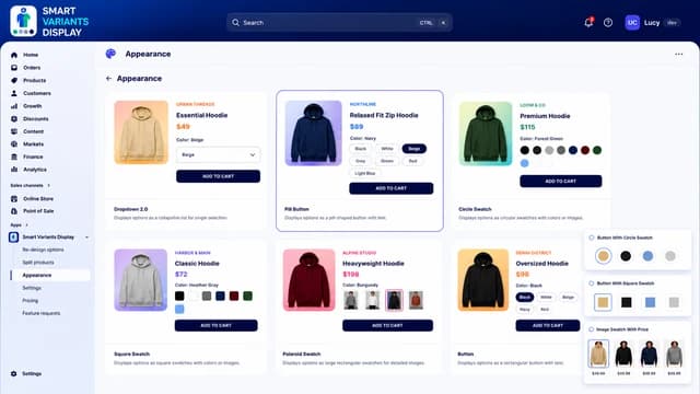 Smart Variants Display screenshot 3
