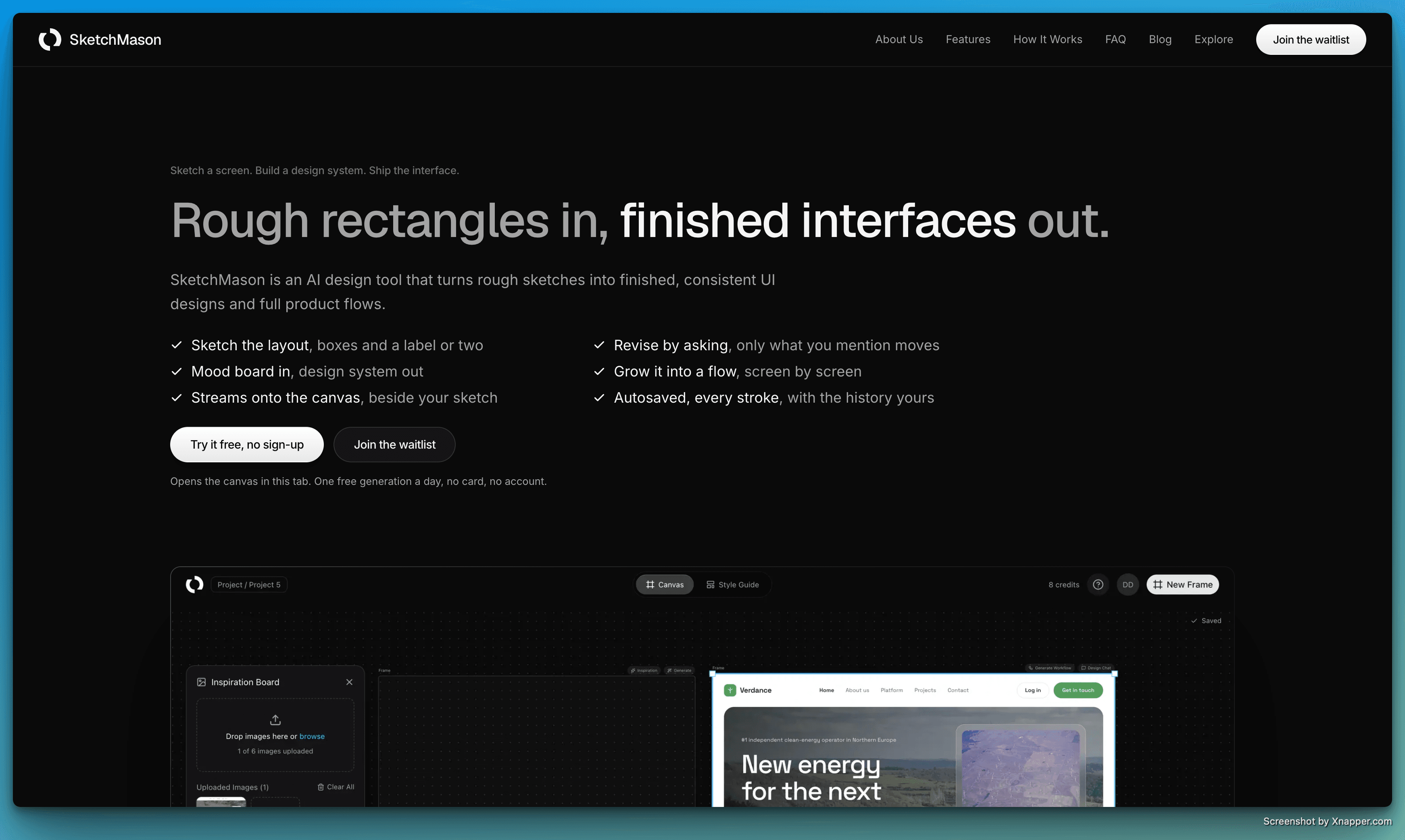 SketchMason in use