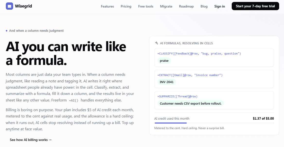 Wisegrid screenshot 2