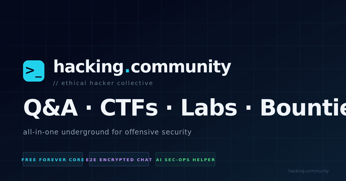 Hacking.community in use